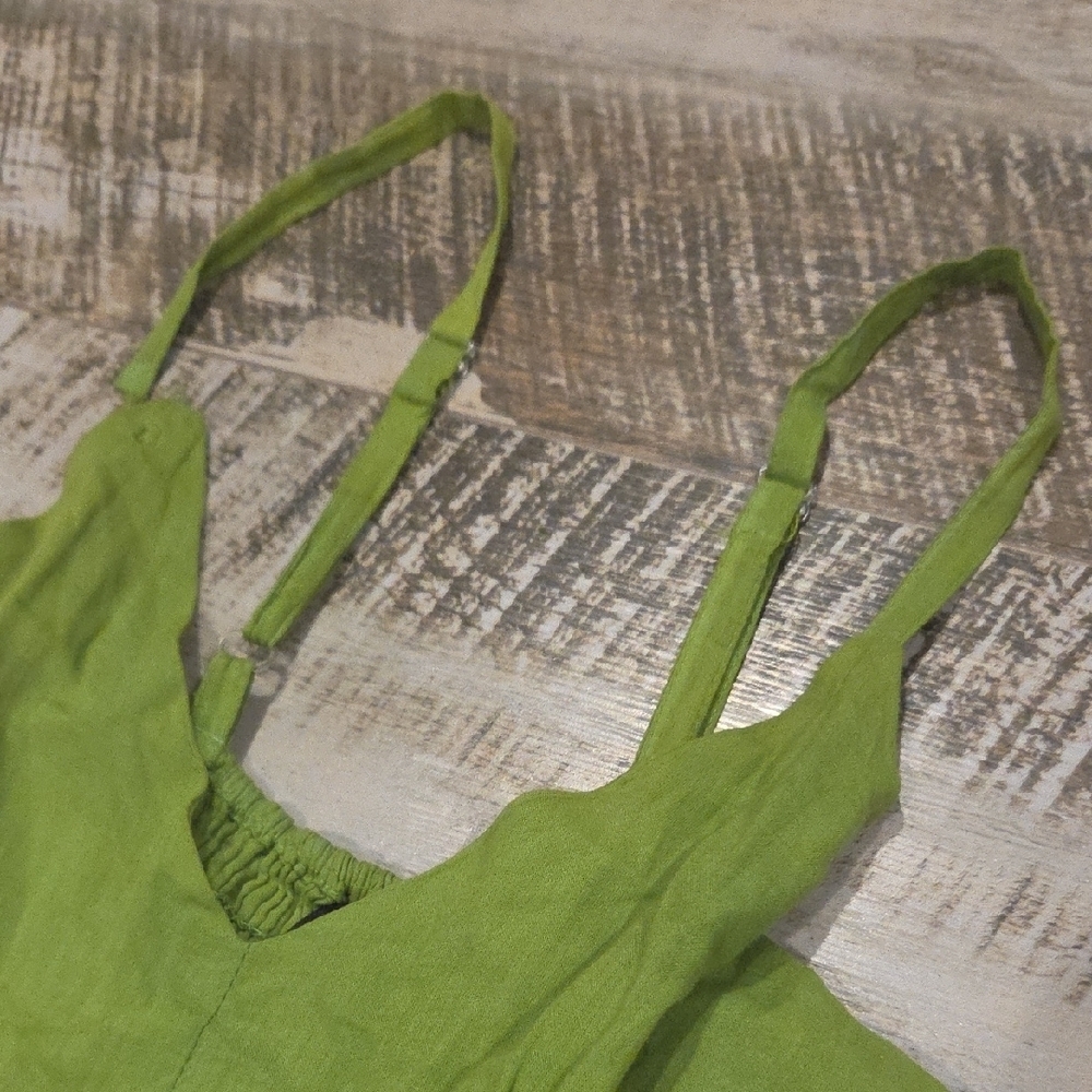 Green and Orange Tiered Maxi Sundress - Picture 7 of 13